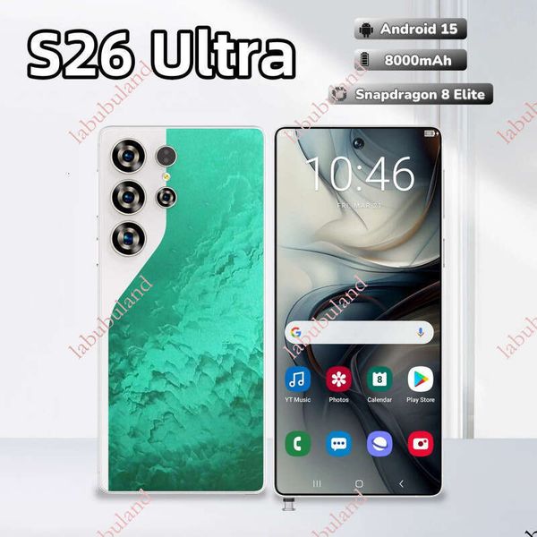 S26Ultra Hot-selling cross-border 7.3inch HD Android smartphone, full network support, true 4G, available for wholesale