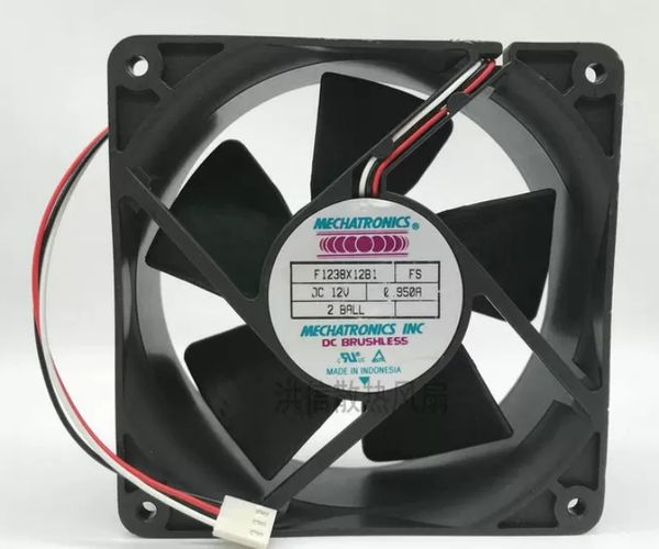 Free shipping original F1238X12B1 FS 12V 0.950A three wire ball bearing fan