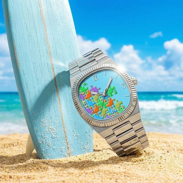 New 2026 model large dial puzzle square foreign trade for men, sports waterproof cartoon quartz watch