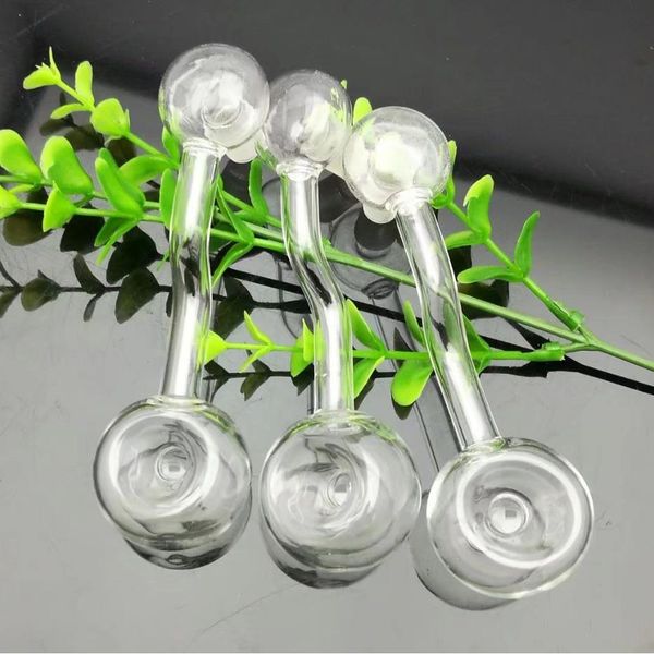Glass Pipes Smoking Manufacture Hand-blown hookah Transparent glass concave pot