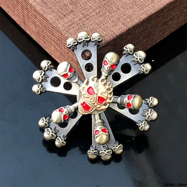 New Double-Layer Finger Gyro Metal Finger Creativity Hand Spinner Kids Fingertip Stress Relief Toys Spinning Top Fidget Toys Focus Toy Relieves Stress DHL