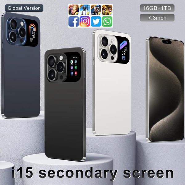 i15 new crossborder mobile phone 2 16g real subscreen incell perforated large screen foreign trade android smartphone