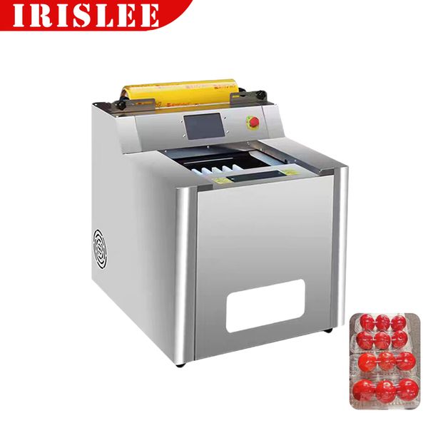 Automatic Packaging Machine For Fruit Vegetable Cling Film Meat Tray Plastic Wrap Machine For Food Packaging Industrial