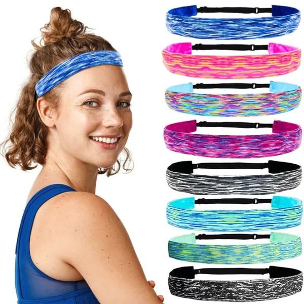 Sports Headband Stretch Elastic Gym Fitness Running Yoga Hair Bands Adjustable Nonslip Tennis Headwrap Outdoor Sweatband 260422