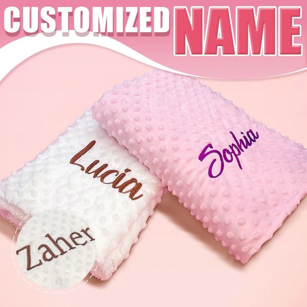 Personalized Baby First Name Cover Kids Custom Blanket born Boy Girl Birthday Gift Swaddle Bed Toddler Stroller Crib 260424