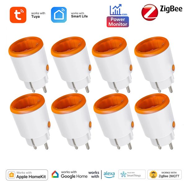 Zigbee Smart Plug 16A EU Smart Socket With Power Monitoring Timing Function Voice Control Via Homekit Alexa Google Home Yandex 260410