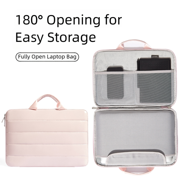 14 Inch Laptop Case Macbook Laptop Bag Notebook Holder Laptop Waterproof Bag Shockproof Protective Carrying Bag Compatible with MacBook HP Dell Lenovo Asus Pink