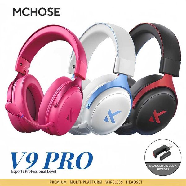 MCHOSE V9 Pro 71 E-sports Gaming Headphones Three Mode 24G BT Wireless Headset With Microphone For PC Switch J260423