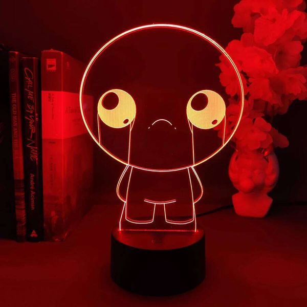 Hot Game The Binding of Rebirth 3D LED Night Light Indoor Bedroom Decoration Birthday Gift for Friend Isaac Neon Lava Lamp