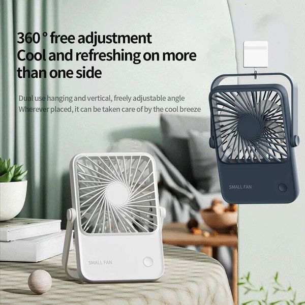 2026 New 1200mAh 360° Adjustable Rechargeable Table Wall Mounted Fan Portable Air Conditioner for Office Home