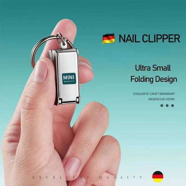 Stainless Steel Mini File Function, Exquisite Foldable Clipper, Portable Luggage Shape Nail Polish Tool