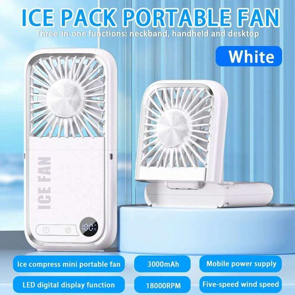 Summer Portable Ultra-thin Neck Small F30 USB Charging Semiconductor Refrigeration Infinity Handheld Icing Fan