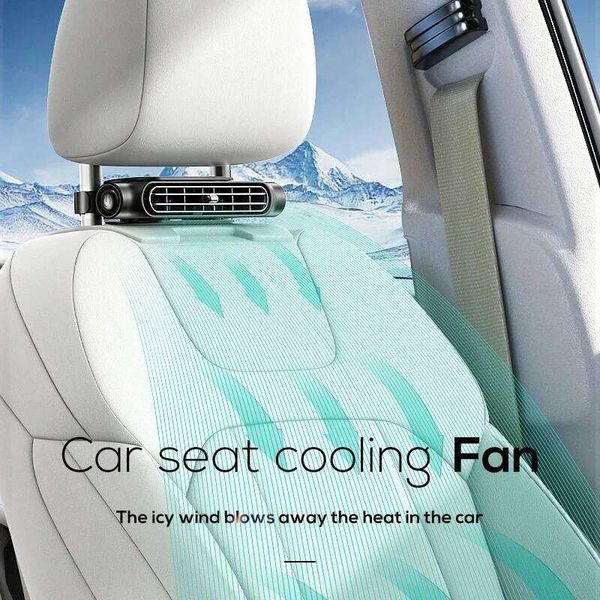 3 Speeds Adjustable Interior Rear Headrest Cooler Air Cooling Fan Summer Car Accessories
