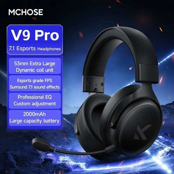 MCHOSE V9 Pro Gaming Headset, Over-Ear Quad-Mode Wireless — compare prices at CompareOffers