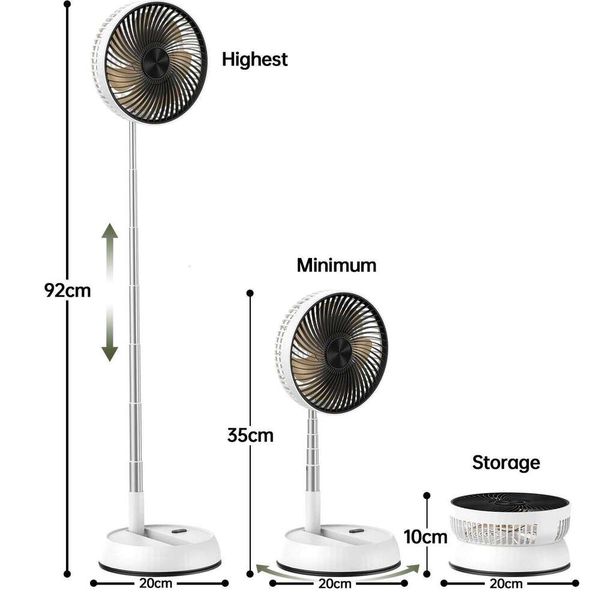 Remote control telescopic folding USB outdoor portable suitable for home/office/dormitory Folding desktop fan