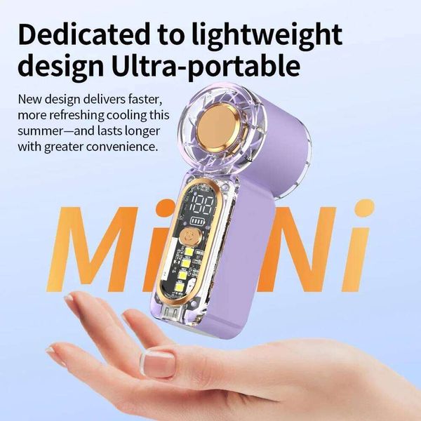13,000 RPM Handheld Fan, Ultra-Quiet, Digital Display, Ideal for Women, Ventilation and Cooling, Handbag-Sized Mini Fan