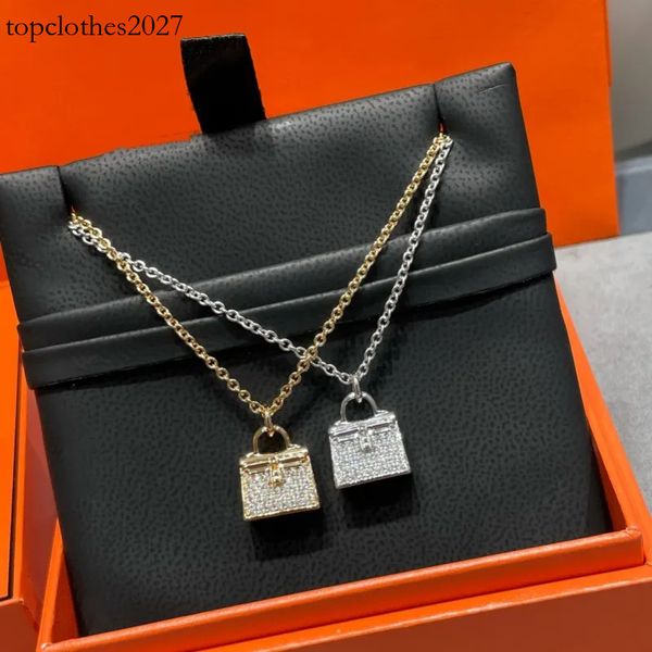 Necklaces women's Designer necklaces for woman luxurious necklace Pendant jewellery - lightweight luxury high-profile thick gold H-letter enamel collar pendant
