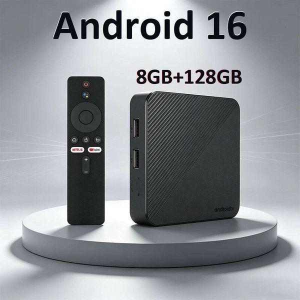 Smart TV Android 16 T8 RK3518 8GB 128GB Dual Wifi6 Quad Core Support 4K 8K Video Media Player Voice Remote BT5.4 Set Top Box