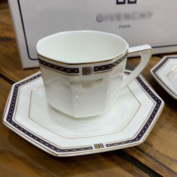 European bone china star anise coffee cup saucer high-end exquisite brand cup fashion afternoon tea teacup