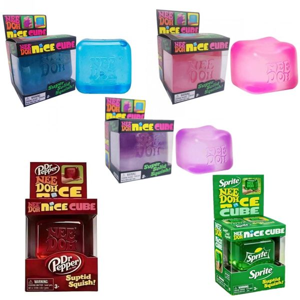 2026 New New Nee Doh Ice Shaped Stress Soft Squishy Sensory Ball Needoh Fidget Cube Anti-Anxiety Squeeze Toys Maltose Decompression Toy Toy
