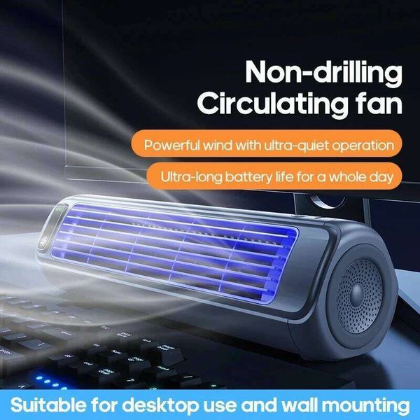 Rechargeable Wall Mount Cooler Silent Vertical Tower Air Conditioning Fan for Home Bedroom Office Living Room Cooling