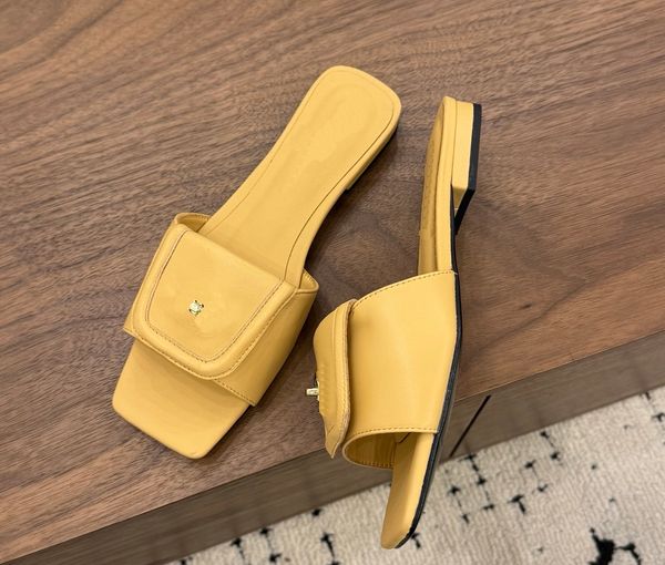 Luxuy Designer Women's Dress Shoes Square Toe Slides for Women 2026 New Trend Casual Comfy Leather Sandals Female Outdoor Dress Shoes Zapatos Mujer