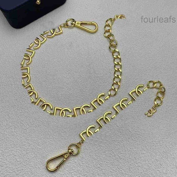 New Designed women many letters chain Necklaces gold Copper Plated pearls Bracelet earring fashion Designer Jewellery DG-N059