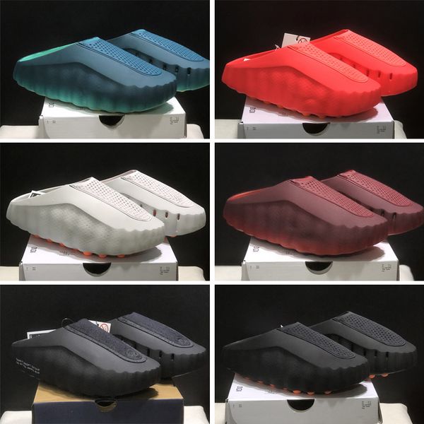 Designer Slides mind 001 slippers mind 002 Mens Womens Sandals mind001 Rubber Bone Solar Red Fragment Black Blue Light Smoke Grey Barely Green Pink Summer Beach shoes
