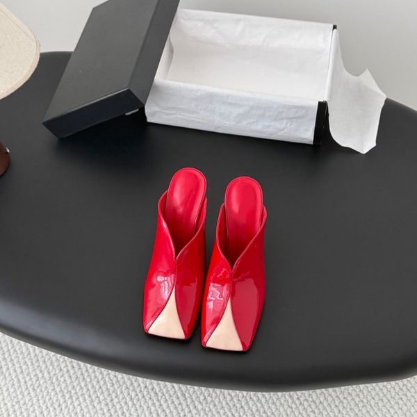 10AA Designer shoes 26K Mary Jane Sandals with electro-embroidery logo small heel with buckle sheepskin lining genuine leather sole
