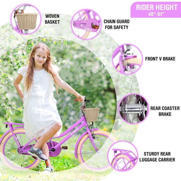 Bike Suspension 2026 Multiple Colors Girls Bike With Basket For 7 10 Years Old Kids workout set 20 Inch Wheel No Training Wheels Included Sport