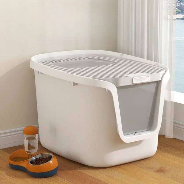 High Value Super Large Space Toilet Lift Cover Clean Cats' Sandbox Multi-directional Access Litter Cat Box 26H0202