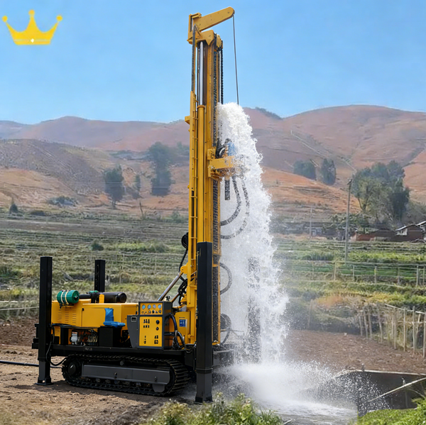 200m 300m 400m Deep Hydraulic Rotary Borehole Drill Rig DTH Dual Use of Mud Pump and Air Compressor Water Well Drilling Machine