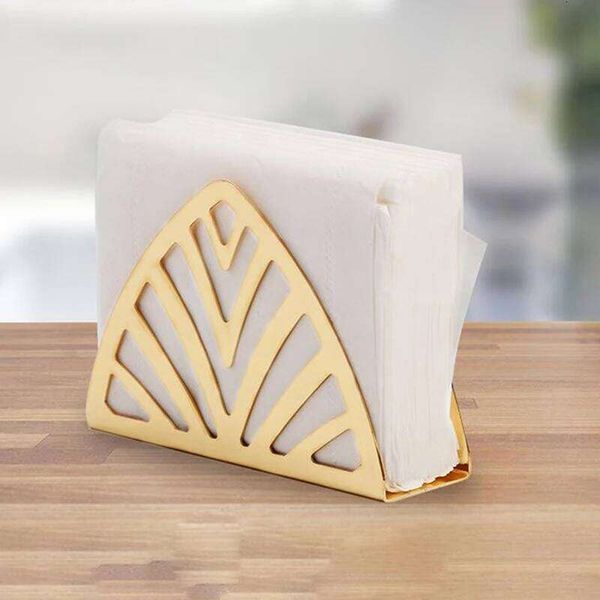 Gold-plated Square Stainless Steel Napkin Holder Towel Creativenapkin Western Restaurant Vertical Tissue 26W0202