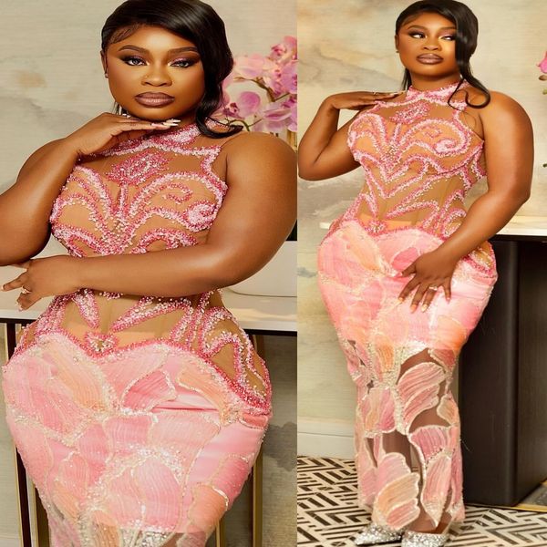 Aso Ebi Pink Sheath… - image