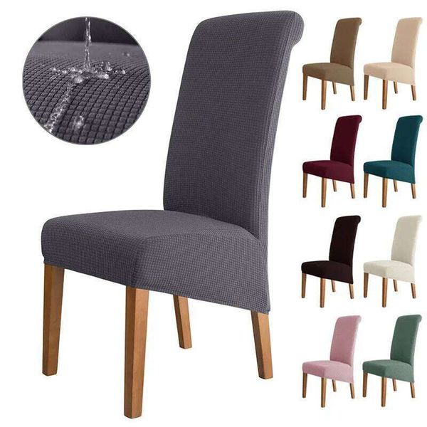 Water Repellent High Back Cover Jacquard Stretch XL Size Chair Covers for Dining Room Anti-dirty Easy Care Seat Protectors 26Y0202