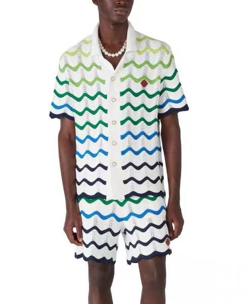 2026 Early Spring Casabalnc High-Quality Men's Striped Knit Straight-Leg Shorts New Trendy Designer Casual Summer Short-Sleeve Cardigan Knitwear Loose Retro Top Set, Camouflage
2026 Early Spring Casabalnc High-Quality Men's Striped Knit Straight-Leg Shorts New Trendy Designer Casual Summer Short-Sleeve Cardigan Knitwear Loose Retro Top Set, Camouflage