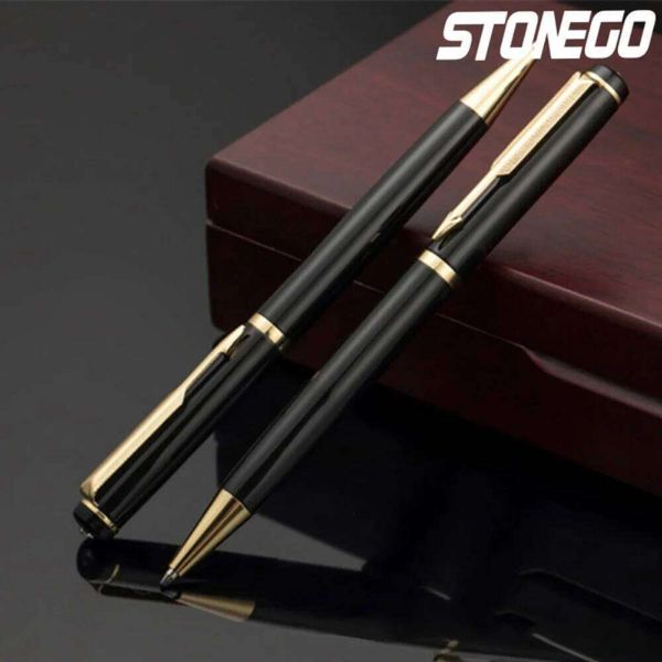 STONEGO Capless Metal Chrome Twist Ballpoint , Elegant Signature Pen Gift Pens for Men Women 26Y0204