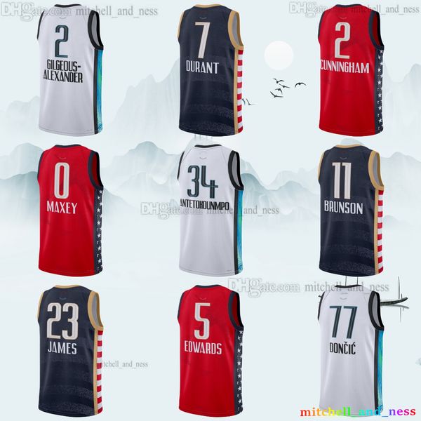 5 Anthony Edwards 2026 All-Star Basketball Jersey Printed 1 Jalen Johnson 0 Tyrese Maxey 2 Shai Gilgeous-Alexander 45 Donovan Mitchell 11 Jalen Brunson Custom Jerseys