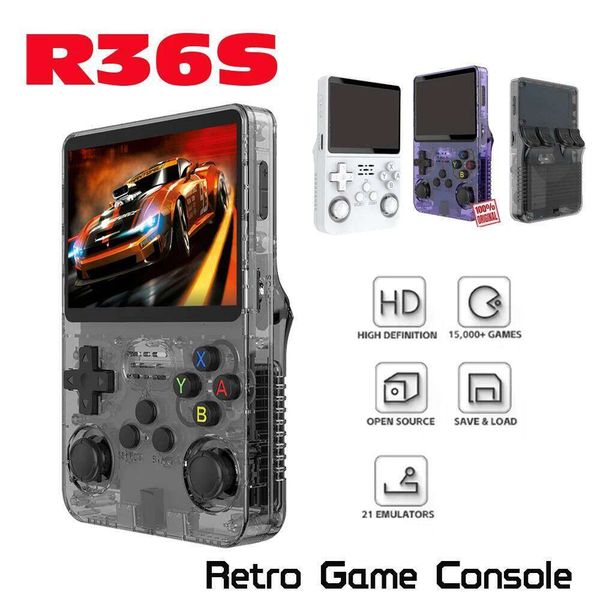 20000 games R36S retro 3.5-inch Linux open-source system portable handheld game console with 64G for children gifts H260205