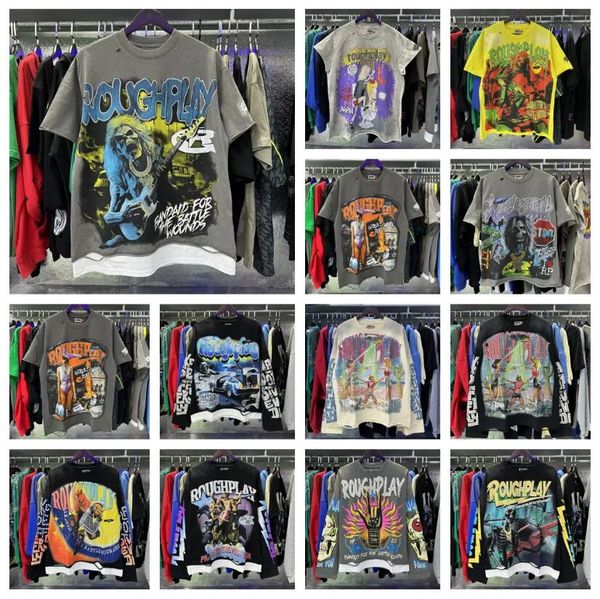 Roughplays 2026 designer mens t-shirts hipster washed fabric — compare prices at CompareOffers