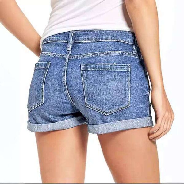 European American Casual Stretch Washed Ripped Denim Shorts, — compare prices at CompareOffers