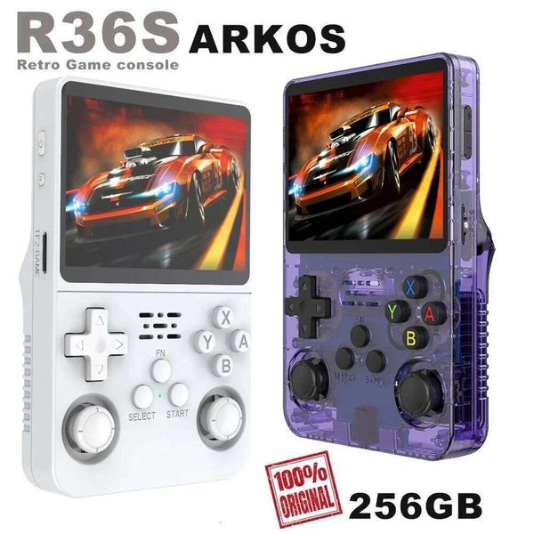 R36S Retro Handheld Game Console 3.5'' IPS,15000+ Games, Linux Portable Pocket Player, 64G/128G/256G RK3326, ARKOS H260205