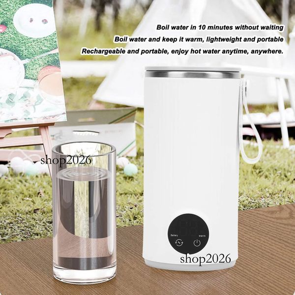 Cordless Rechargeable 400ML 55°C Stainless Steel Hot Water Boiler for Milk Travel Electric Kettle