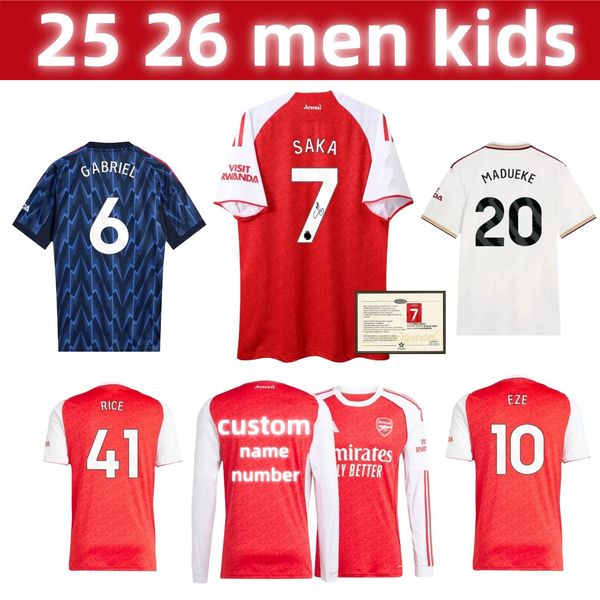Arsen 25 26 27 SAKA Soccer Jerseys football jersey ODEGAARD RICE EZE HAVERTZ GYOKERES MARTINELLI LEWIS-SKELLY SALIBA ZUBIMENDI Football Shirt Kids Child Training