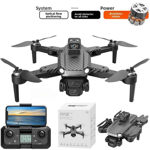 New Product A12 PRO Brushless Aerial Photography Drone Obstacle Avoidance Quadcopter Control Aircraft Toy Kuhangxin