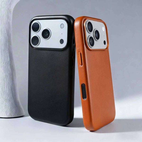 Luxury Oil Wax Genuine Leather Case For iphone17 — compare prices at CompareOffers