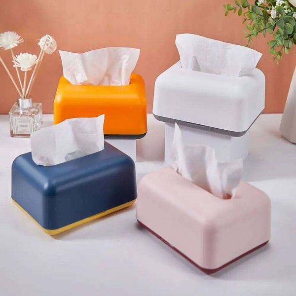 Simplicity Solid Color Napkin Holder Plastic Large Storage Case Fashion Car Tissue High Quality Paper Towel Box 26H0210