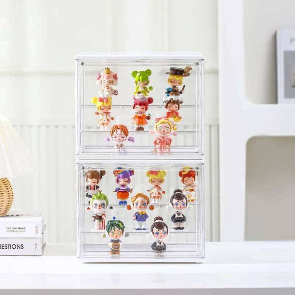 Three Layer Acrylic Display Rack Transparent Ladder Handmade Anime Car Model Blind Storage Jewelry Sorting Box Gift 26Y0211