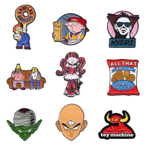 Cartoon letter series brooch, personalized and versatile geometric decorative pin, high-end clothing accessory