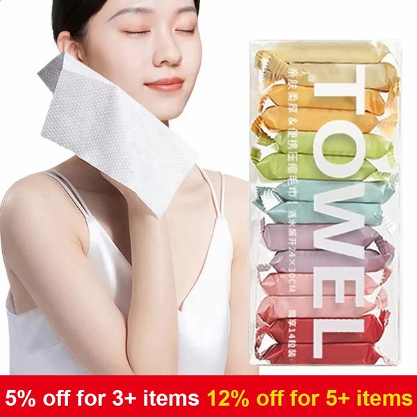 14pcs/box Face Cleansing Thickened Compressed Beauty Square Towel Portable Travel Towel Disposable Washcloth 260208